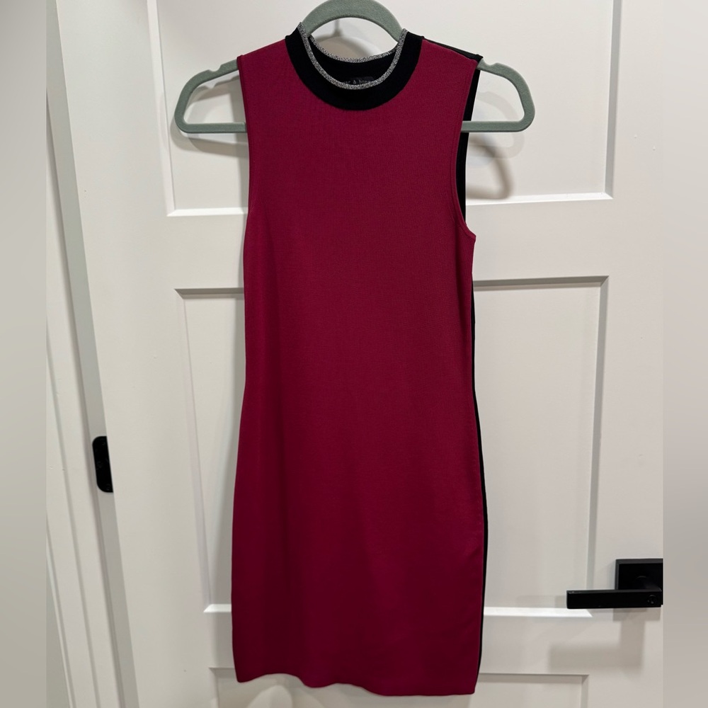 rag & bone Two Tone Skimming Sheath Knit Mini Dress Sleeveless